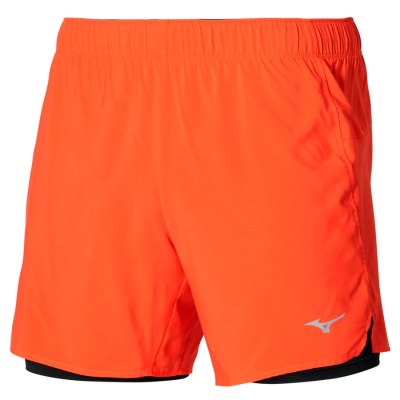 Pantalones Cortos Mizuno Core 5.5 2IN1 Hombre - Naranjas - Chile M183CNDSKR
